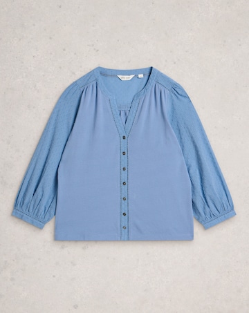 White Stuff Daisy Dobby Mix Top