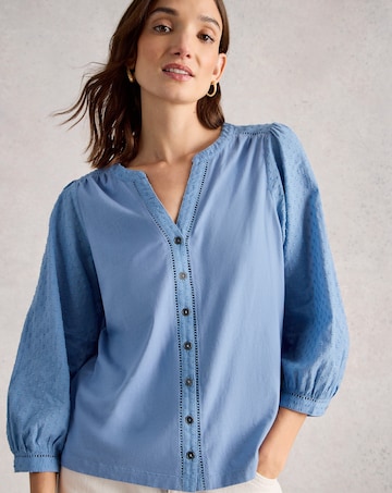 White Stuff Daisy Dobby Mix Top