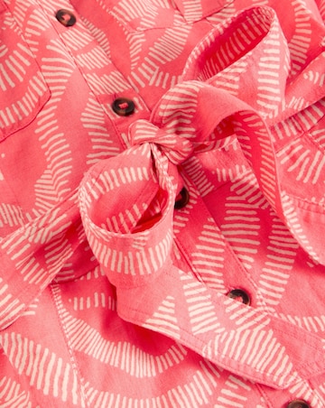 White Stuff Tiff Linen Blend Shirt Dress