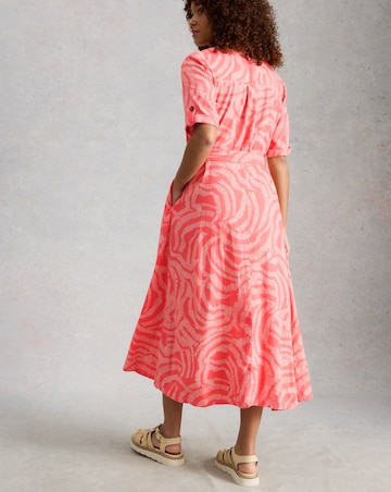 White Stuff Tiff Linen Blend Shirt Dress