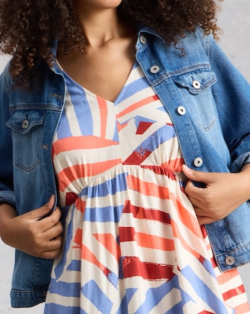 White Stuff Lucy Linen Blend Midi Dress