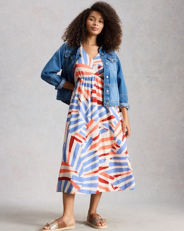 White Stuff Lucy Linen Blend Midi Dress