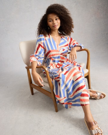 White Stuff Lucy Linen Blend Midi Dress