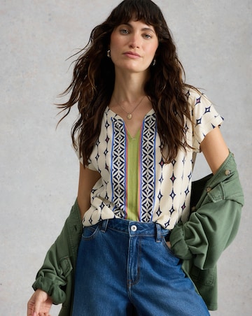 White Stuff Nelly Notch Neck Tee