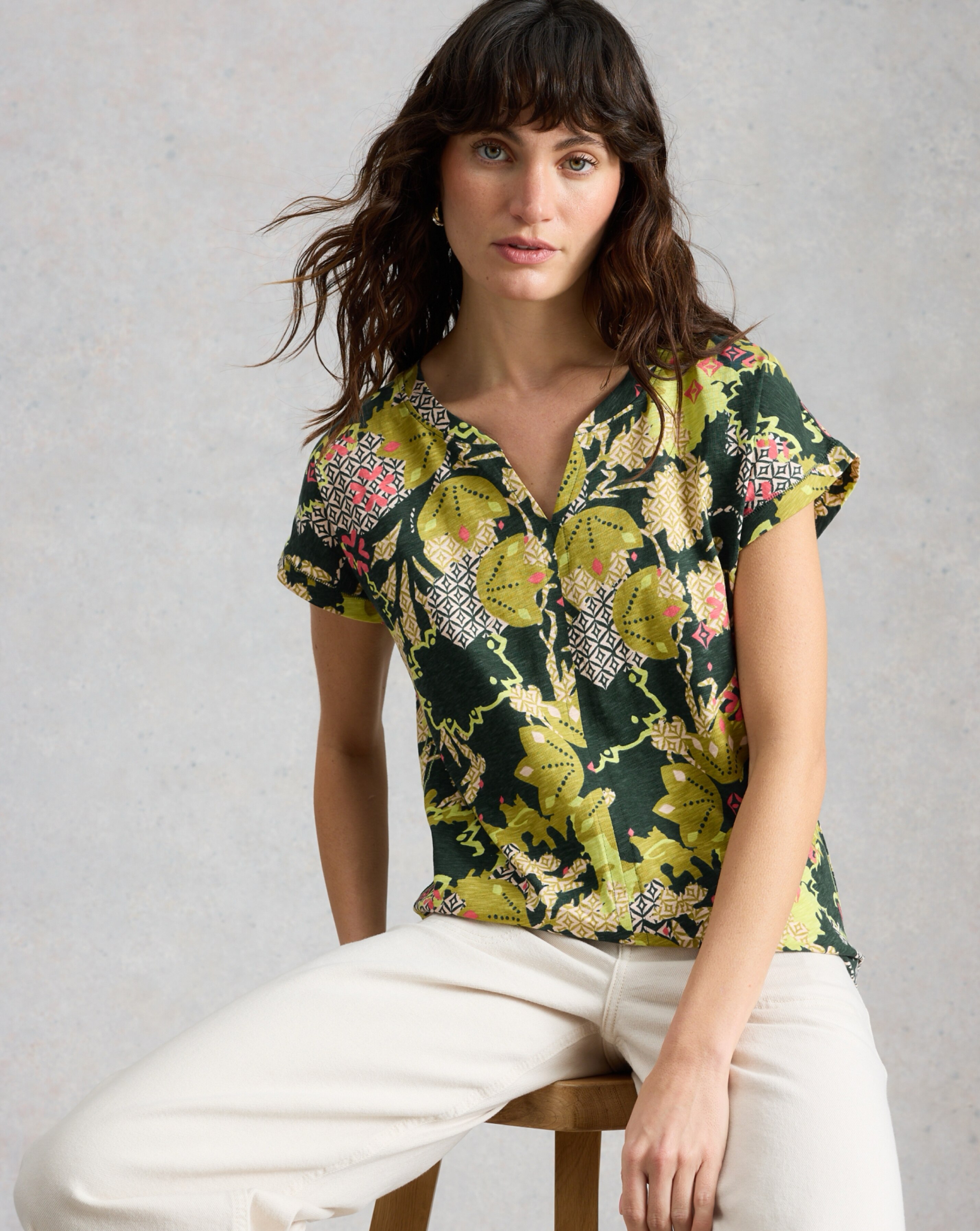 White Stuff Nelly Notch Neck Tee