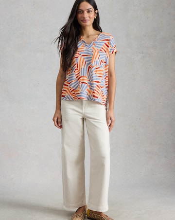 White Stuff Iris Linen Tee