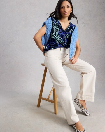 White Stuff Iris Linen Tee