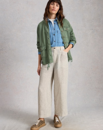 White Stuff Tia Linen Wide Leg Crop