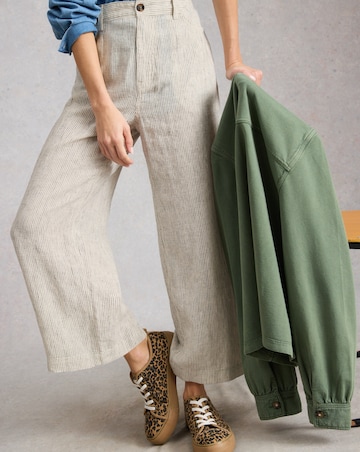 White Stuff Tia Linen Wide Leg Crop