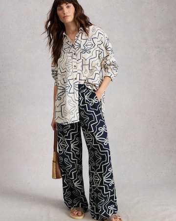 White Stuff Ally Linen Wide Leg Trouser