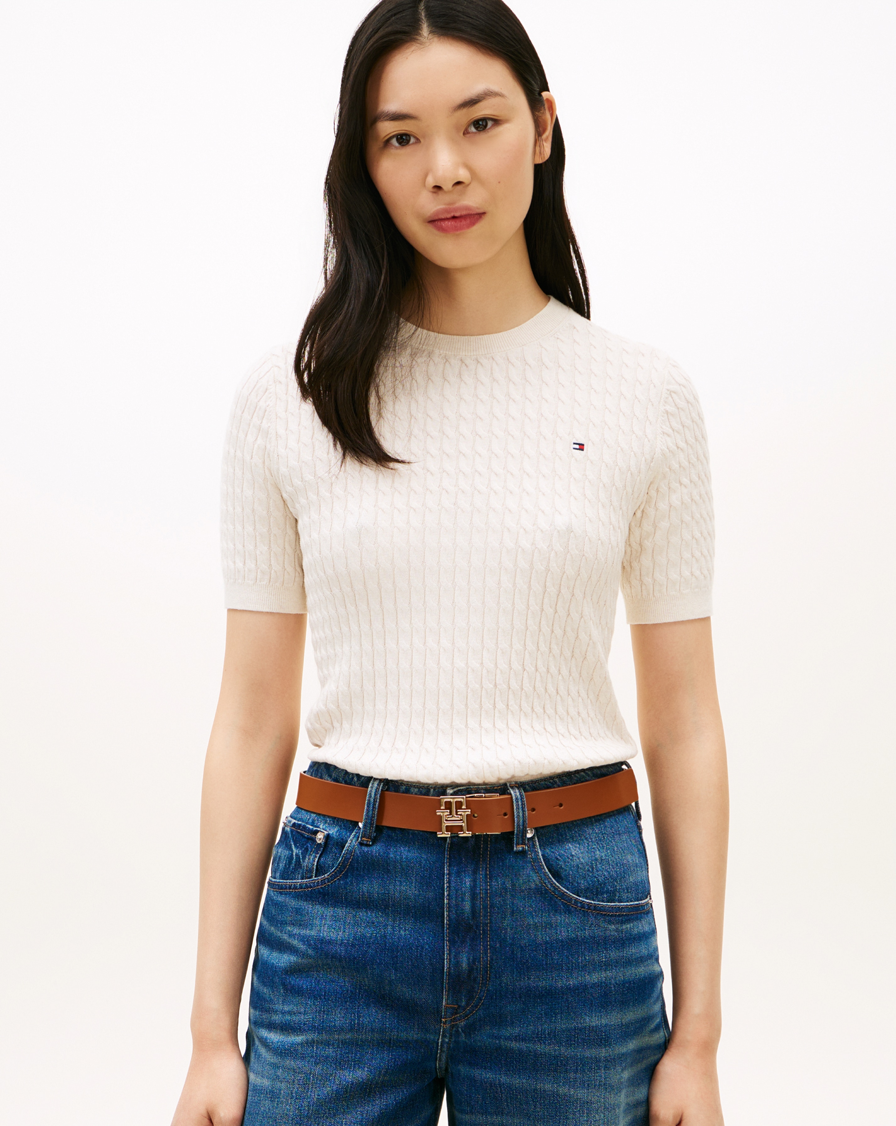 Tommy Hilfiger Cable Knit SS Sweat