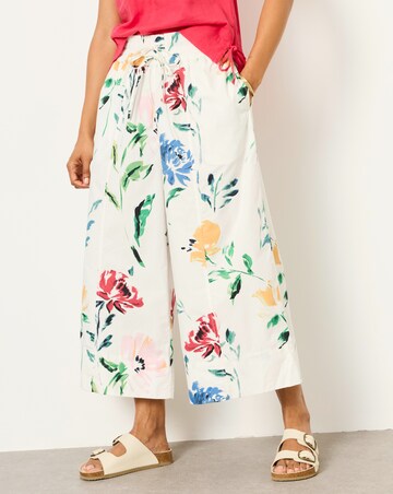 FatFace Ines Confetti Floral Wide Leg Trouser