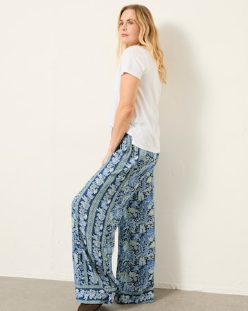 FatFace Ines Woodblock Wide Leg Trouser