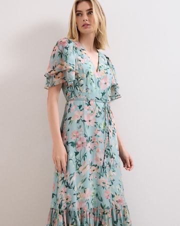 Phase Eight Violet Floral Maxi Dress