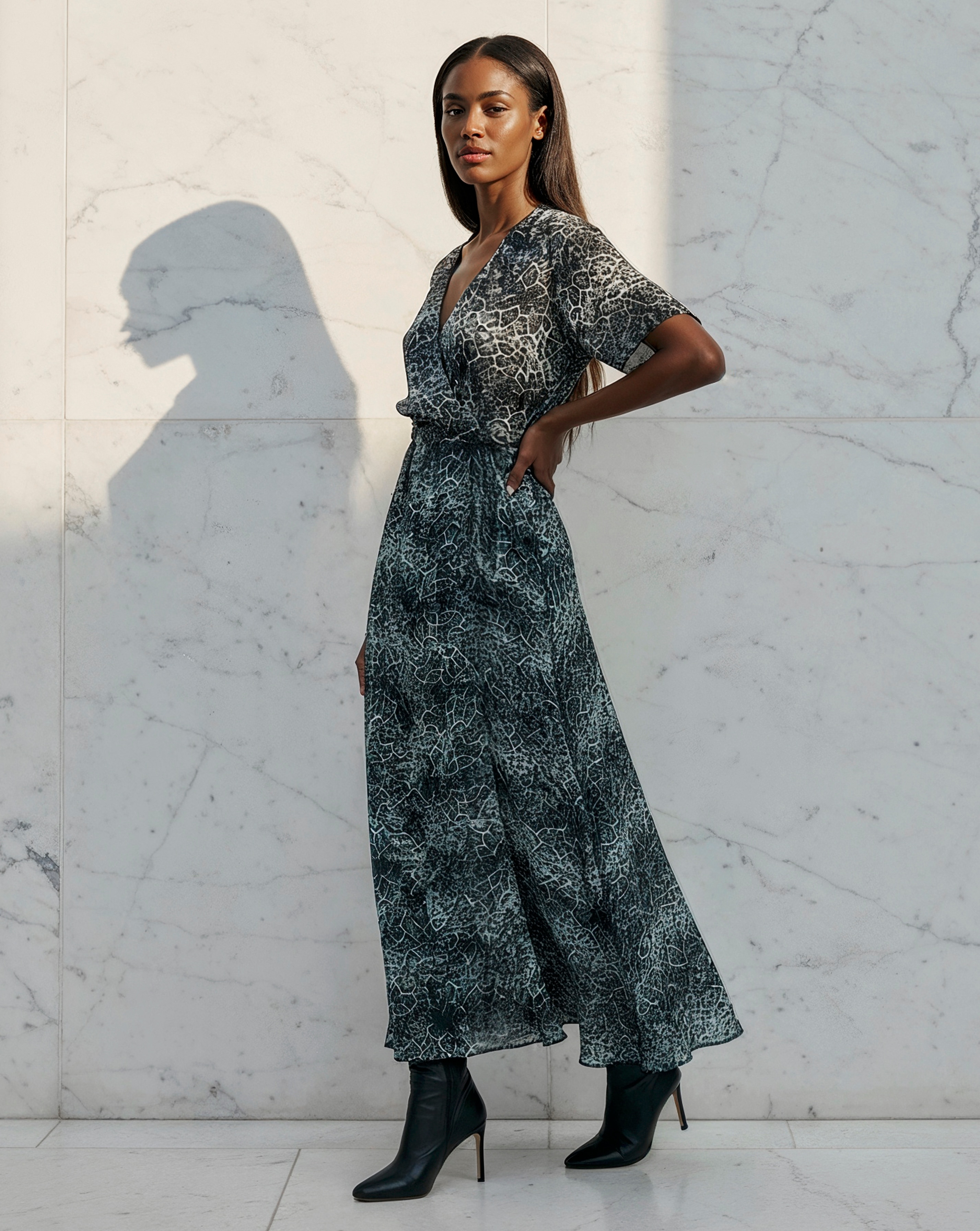 Religion Animal Maxi Wrap Dress