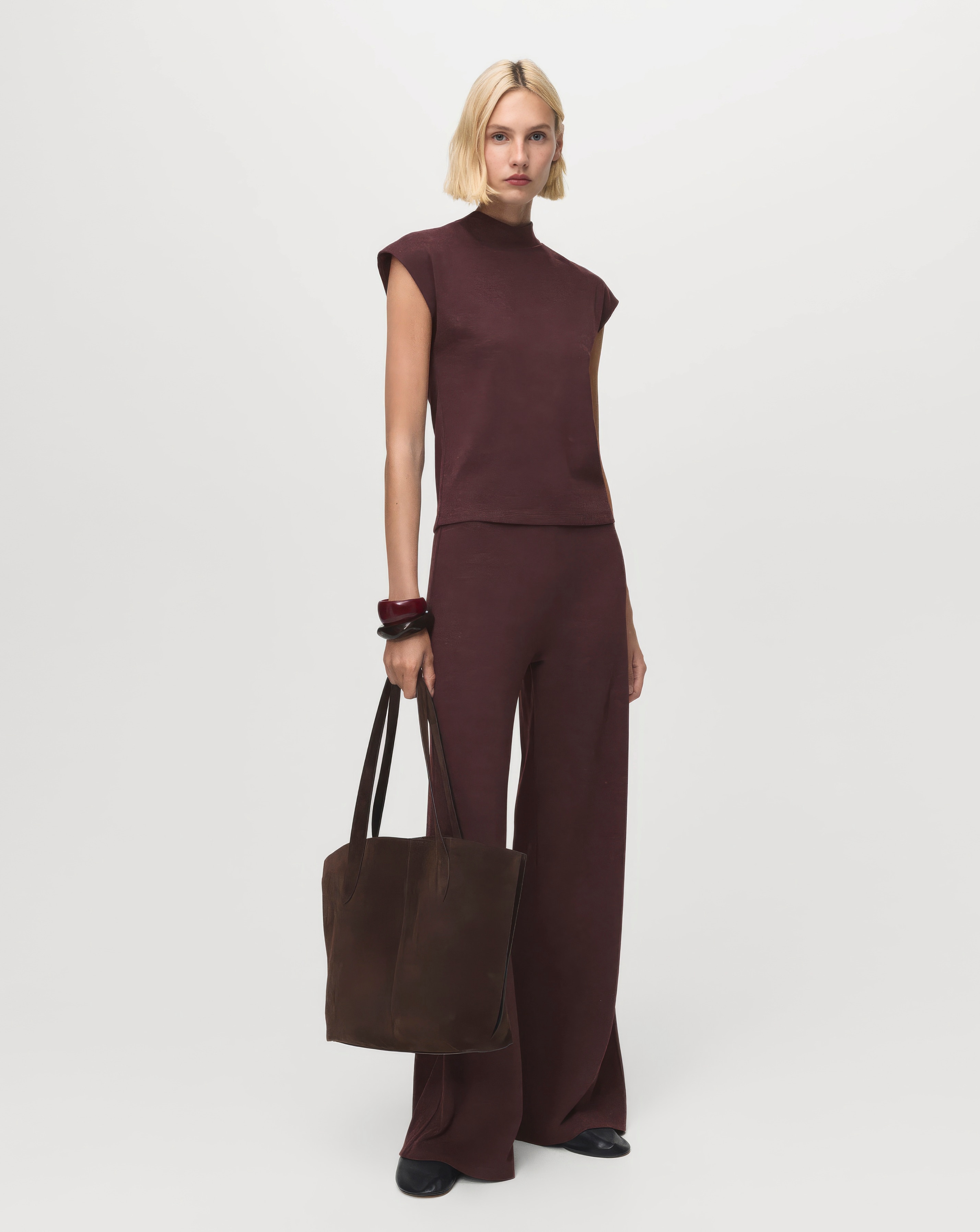 Mango Relaxed Flare Trousers