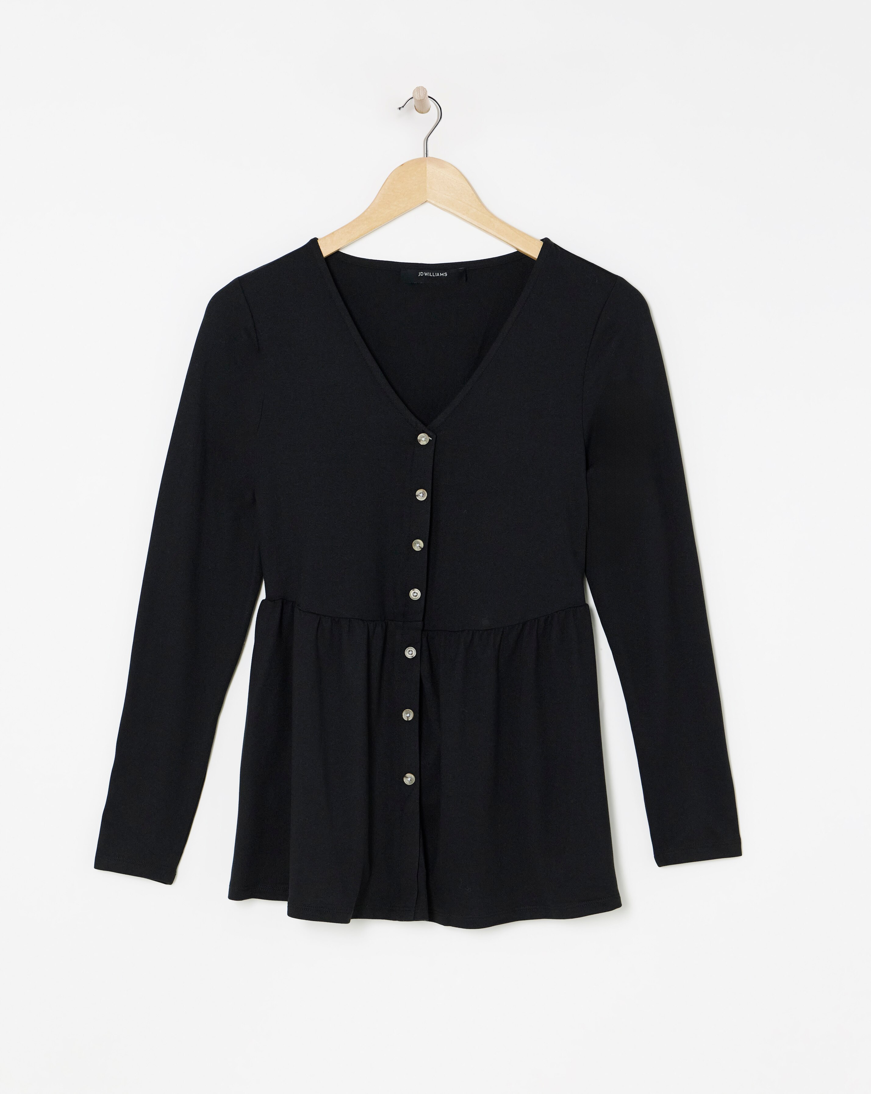 Long Sleeve Button Detail Top