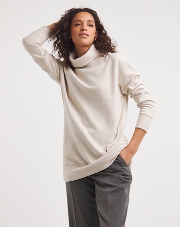 Oatmeal Super Soft High Neck Sweatshirt