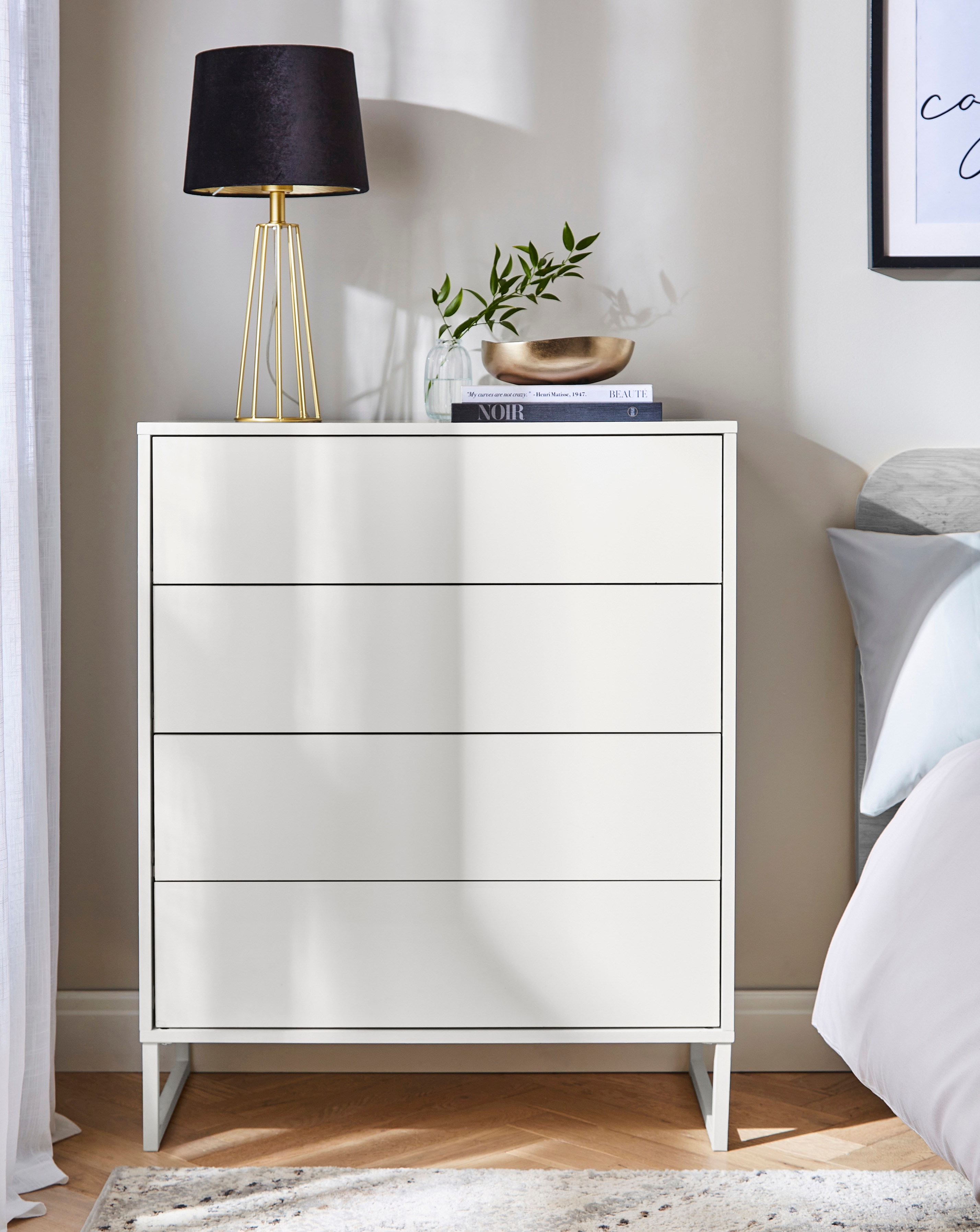 Bede High Gloss Small Chest of Drawers