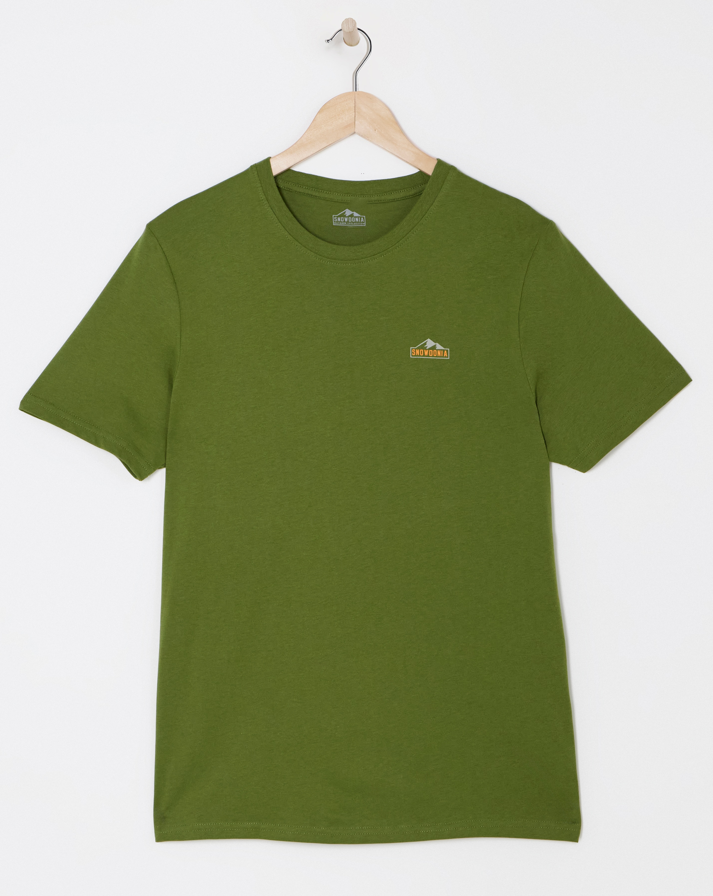 Snowdonia Logo Khaki T Shirt