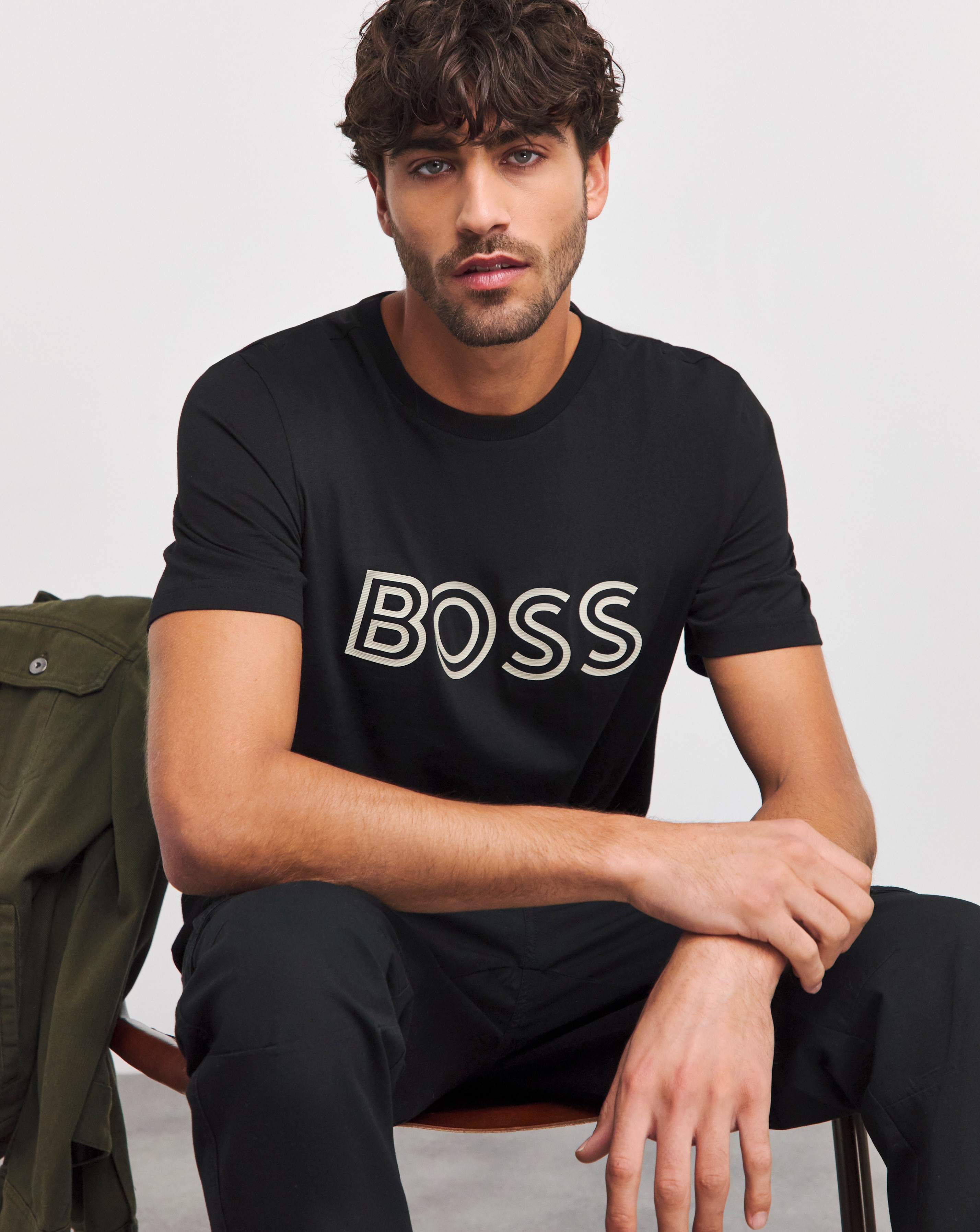 BOSS Large Logo Black T-Shirt