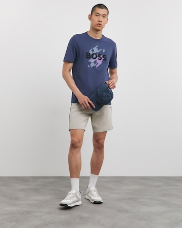 BOSS Light Beige Small Logo Sweat Shorts