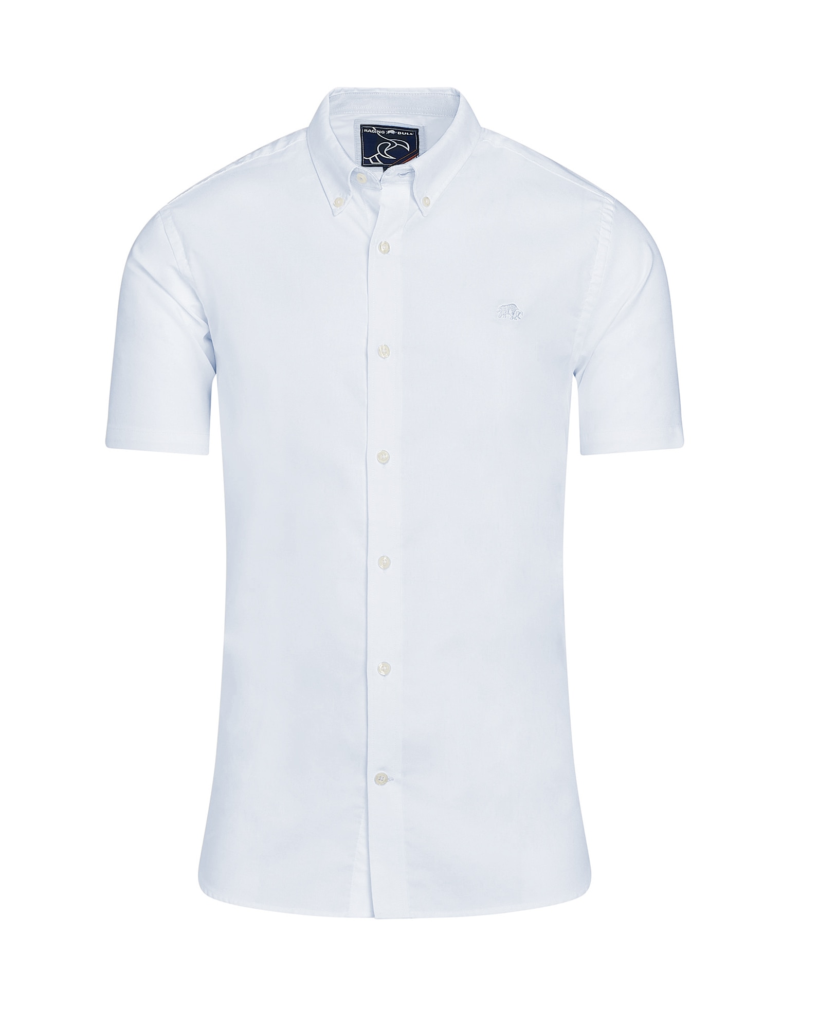 Raging Bull Short Sleeve Lightweight Oxford Shirt White