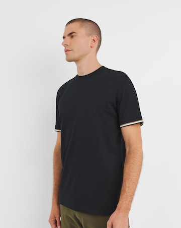 BOSS Short Sleeve Black Tipped Cuff T-shirt
