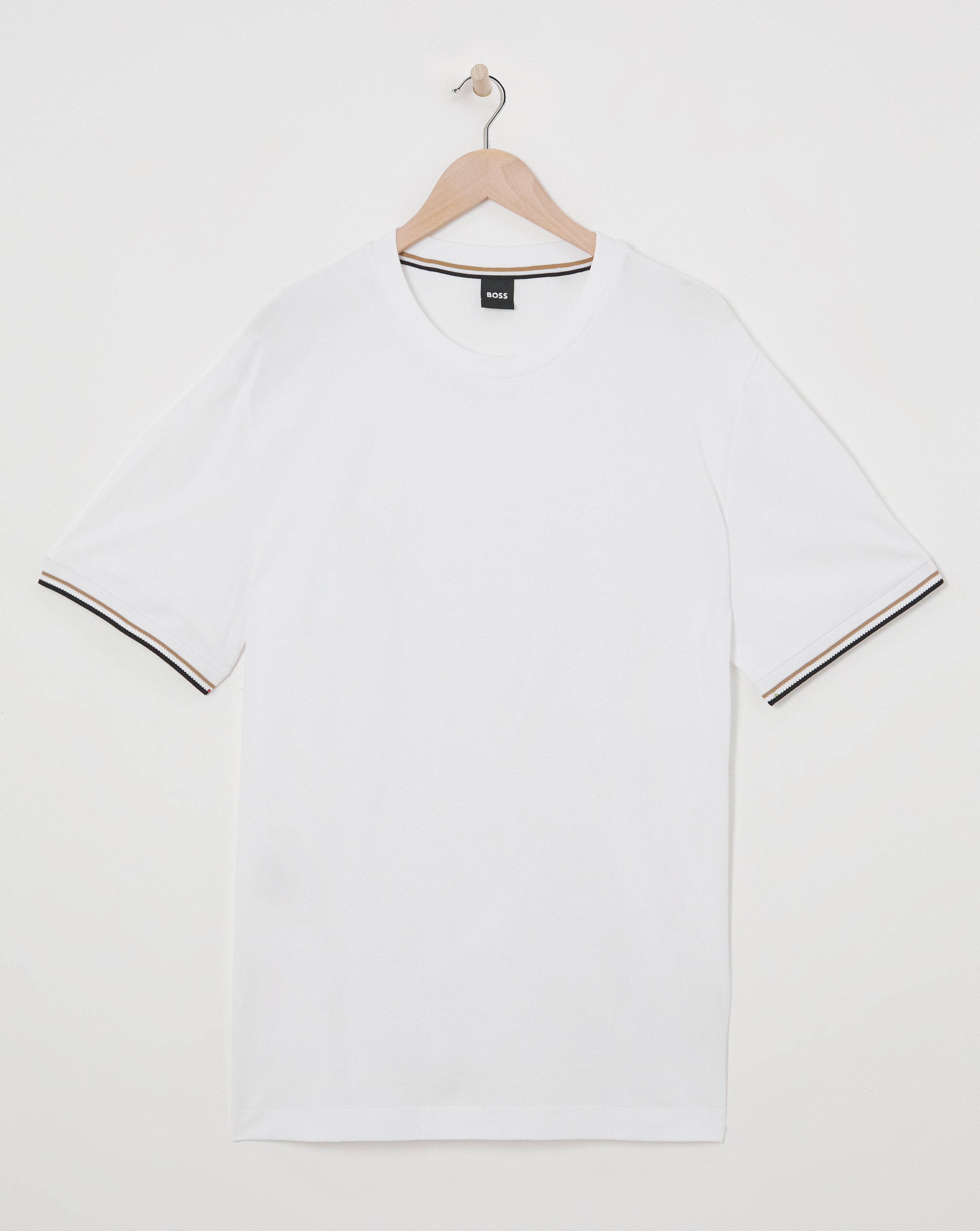 BOSS White Tipped Cuff T-shirt