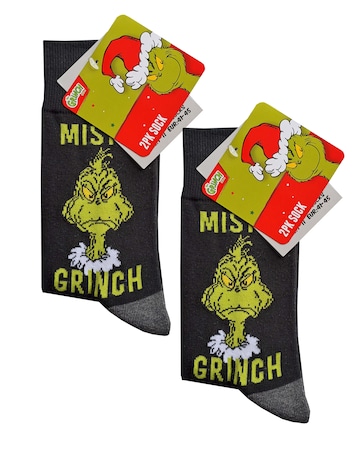Mens 4pk The Grinch Socks