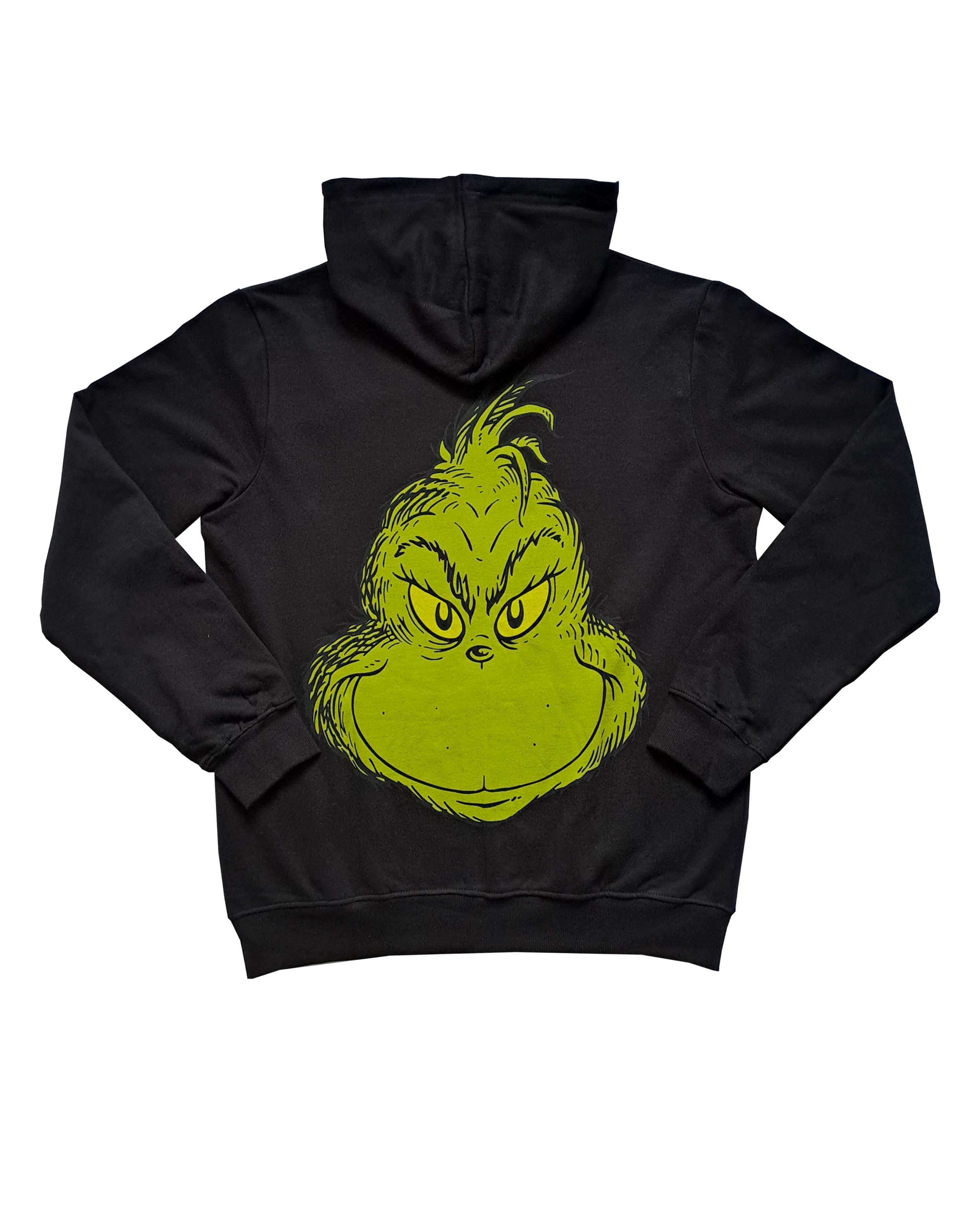 Mens Mister Grinch Hoodie With Zip Front
