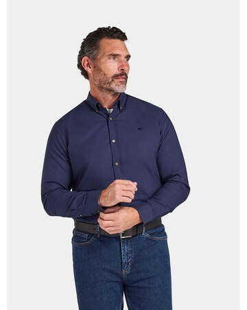 Raging Bull Long Sleeve Classic Oxford Shirt Navy
