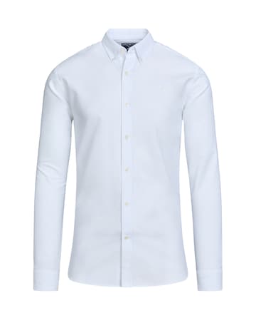 Raging Bull Long Sleeve Classic Oxford Shirt White