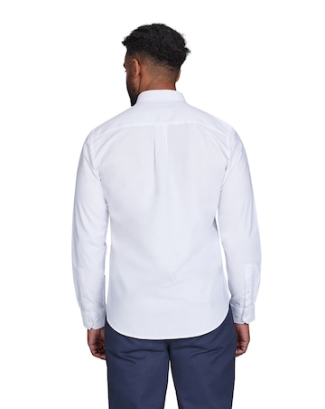 Raging Bull Long Sleeve Classic Oxford Shirt White