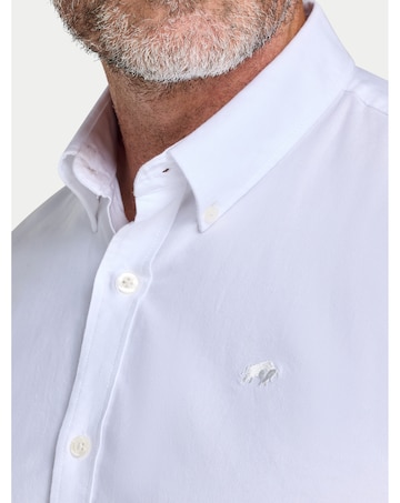 Raging Bull Classic Long Sleeve Oxford Shirt White