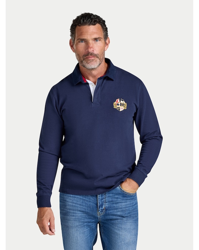 Raging Bull Classic Long Sleeve Rugby Navy