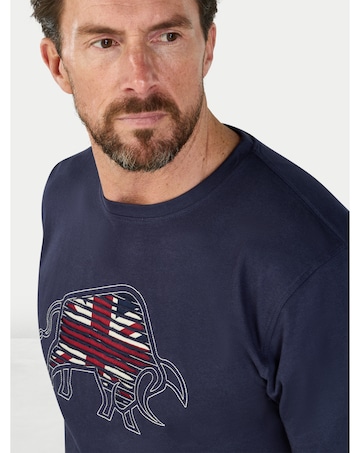 Raging Bull Slash Bull T-Shirt Navy