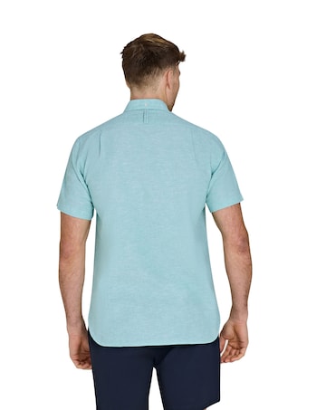 Raging Bull Classic Short Sleeve Linen Shirt Apple Green