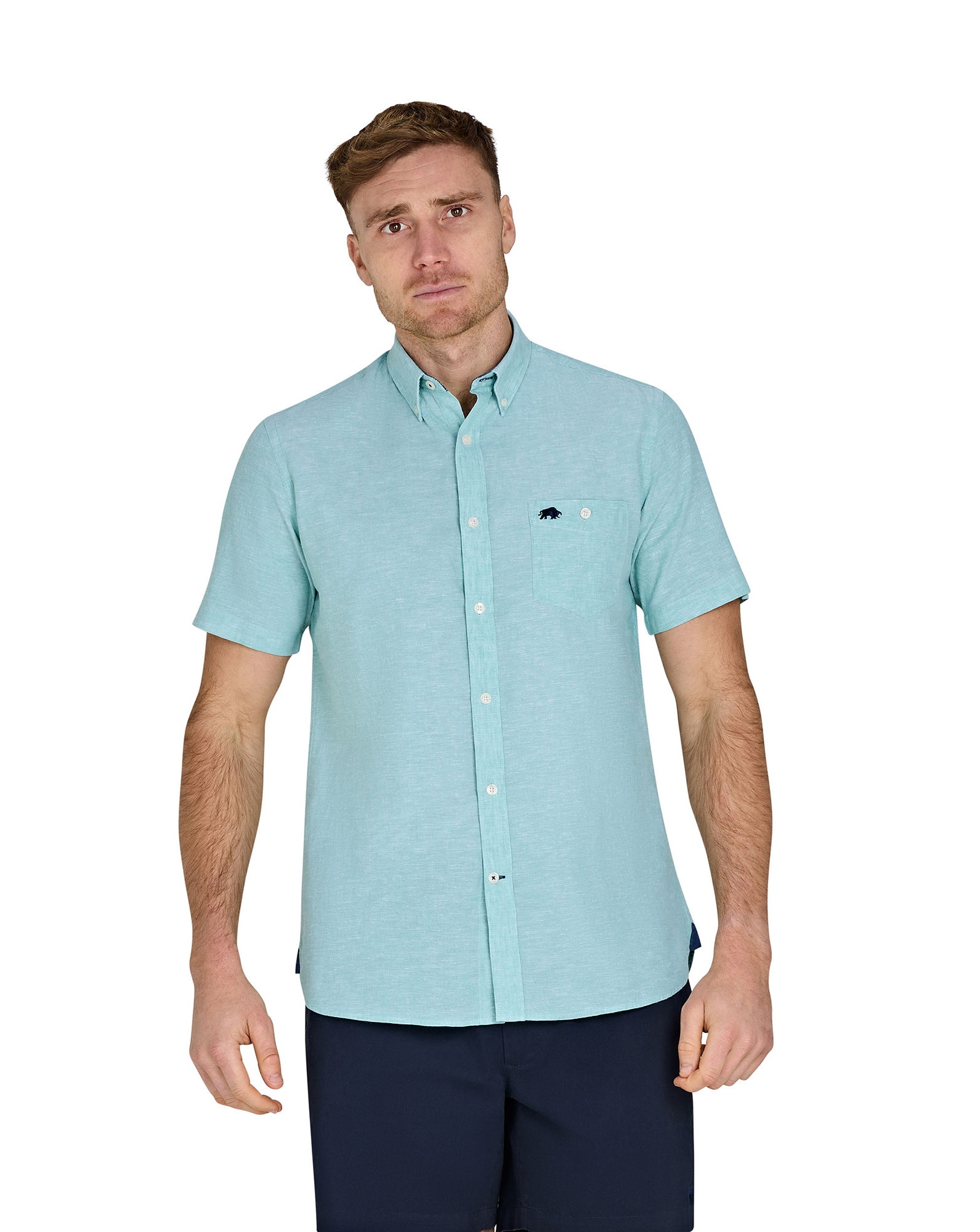 New In - Raging Bull Classic SS Linen Shirt