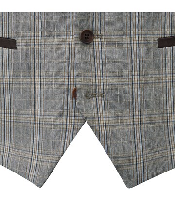 Skopes Dettori Suit Waistcoat Brown/Blue Check