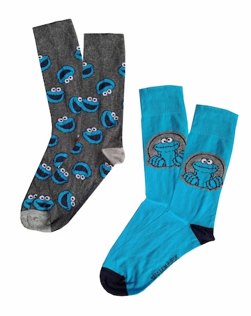 Mens 4pk Cookie & Bert Ernie Socks