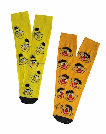 Mens 4pk Cookie & Bert Ernie Socks