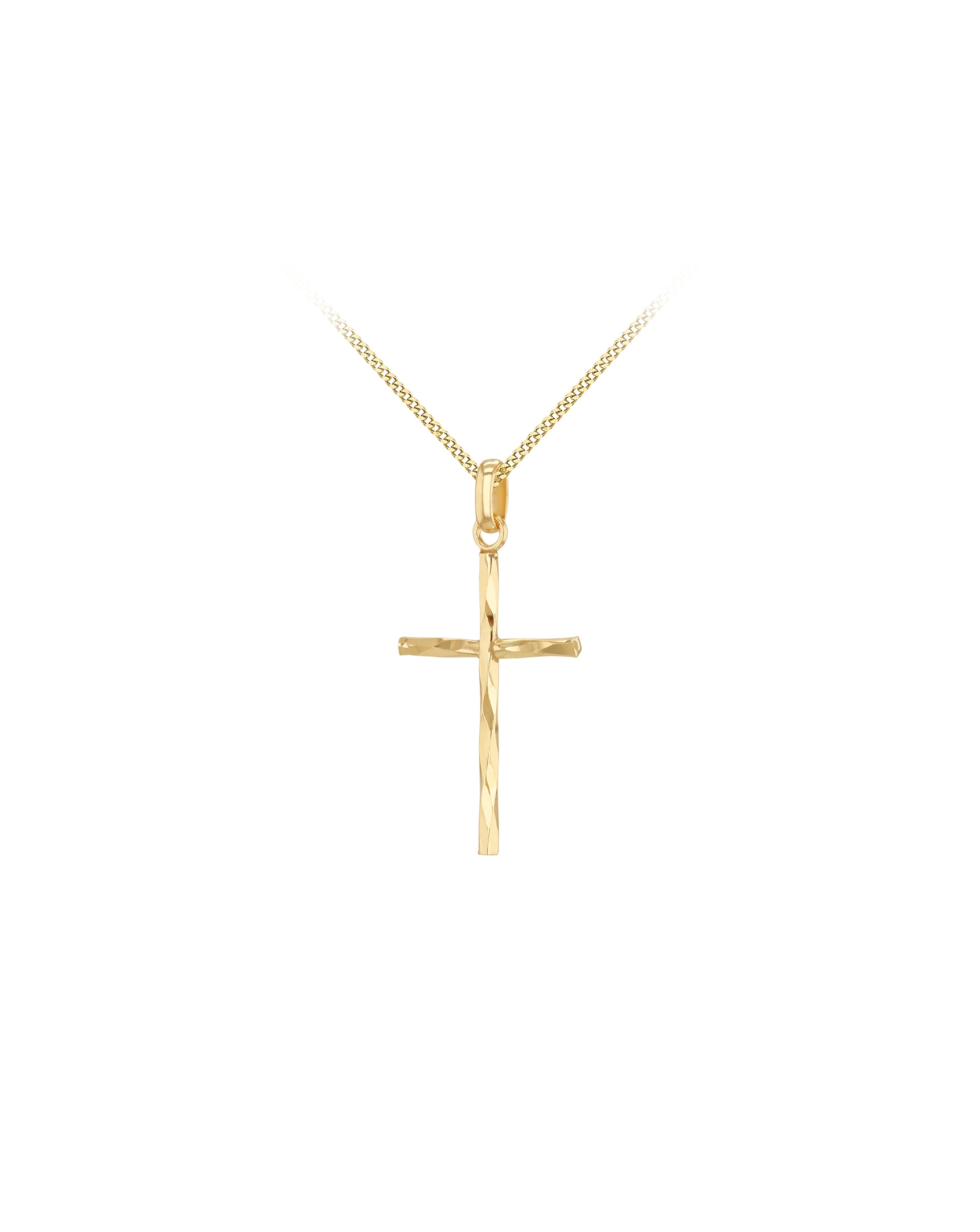 9 Carat Gold Cross Pendant On Chain