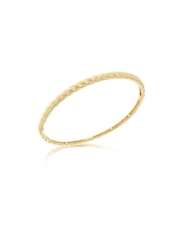 9 Carat Gold Hollow Twisted Bangle
