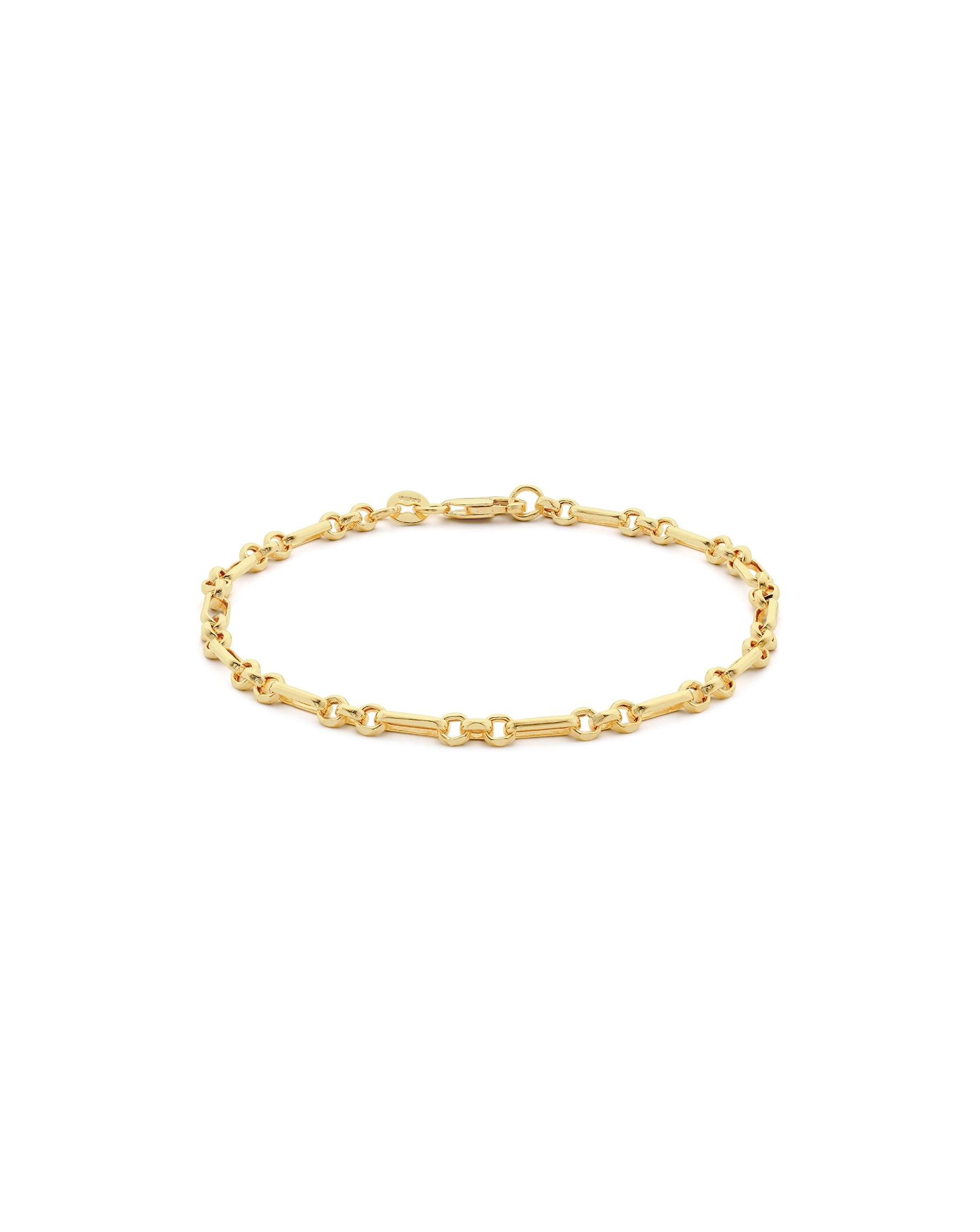 9 Carat Gold Diamond Cut Figaro Belcher