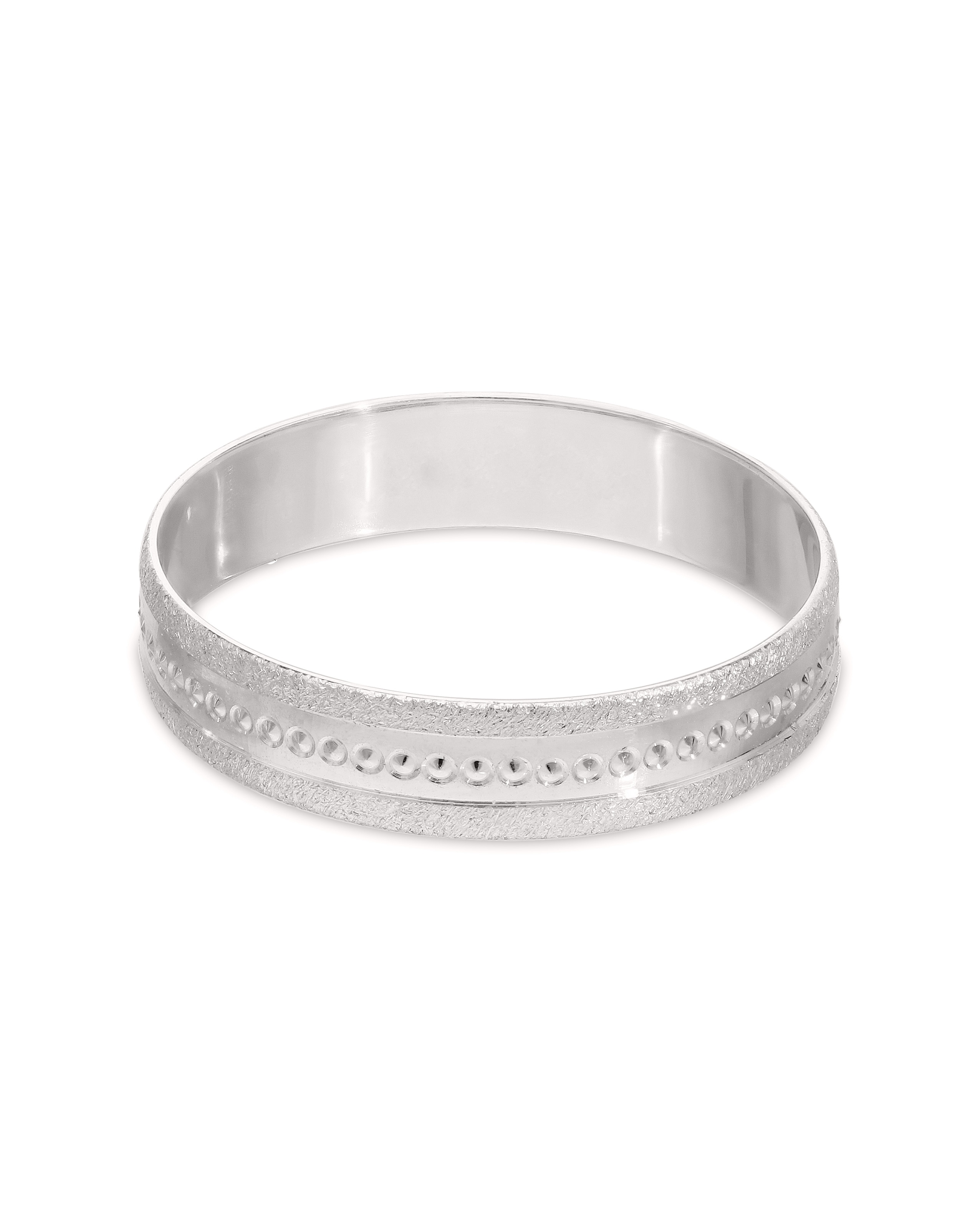 9ct White Gold Detailed Wedding Ring