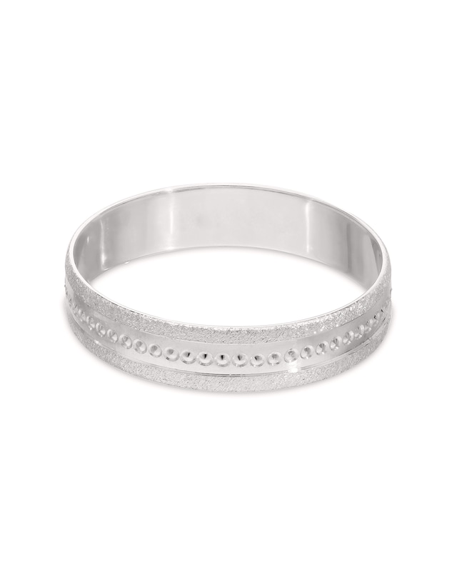9ct White Gold Detailed Wedding Ring