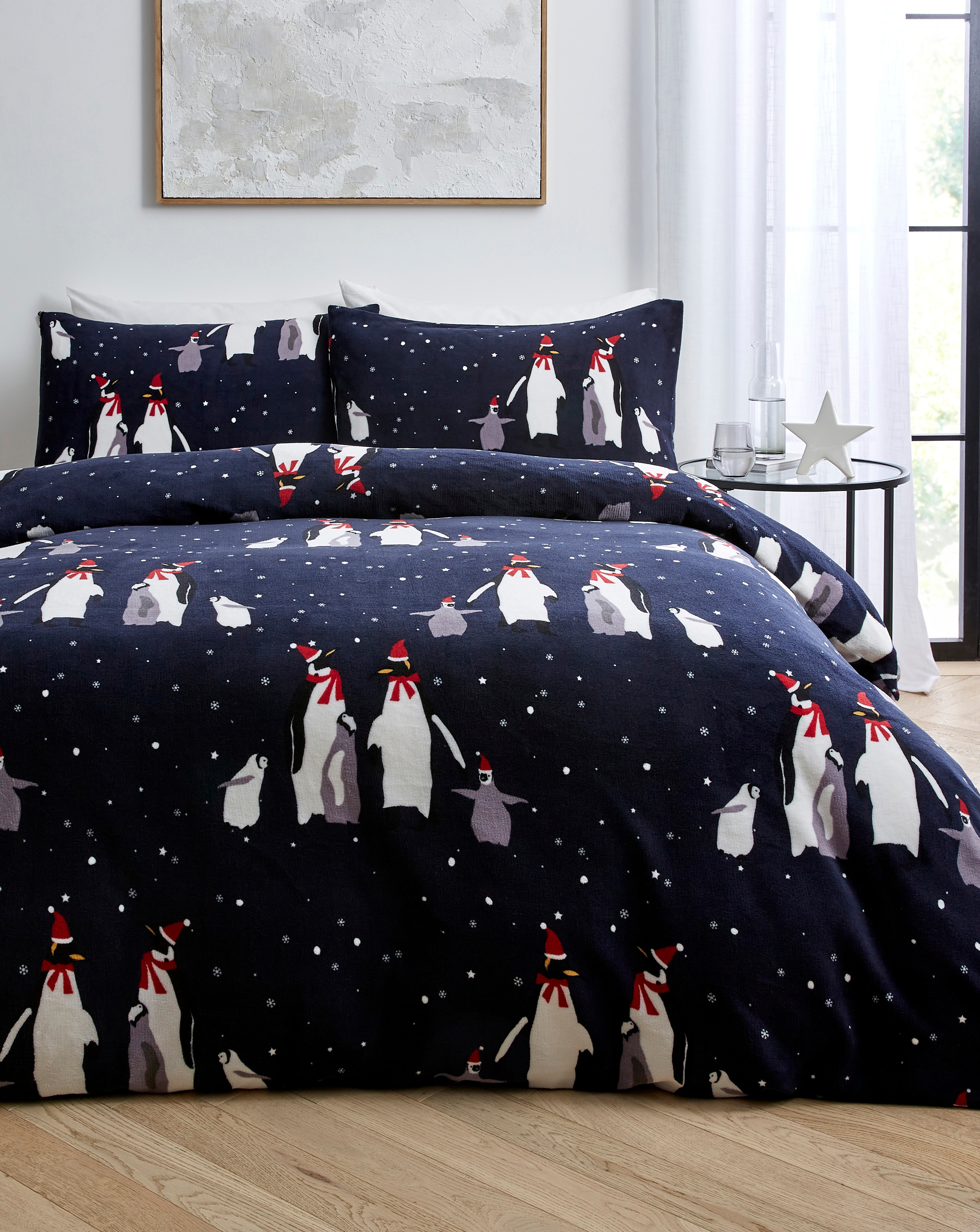 Penguin Fleece Duvet Set