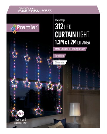 Multi Colour Star LED Christmas Window Lights