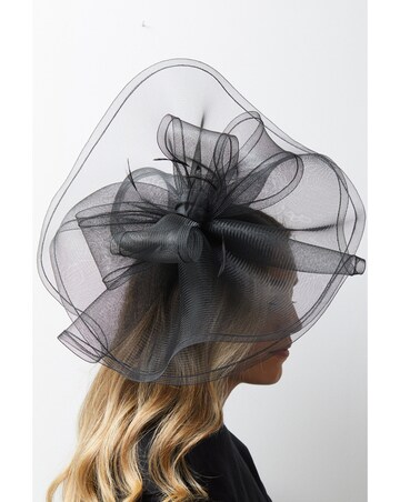 Jon Richard Black Large Hat Fascinator